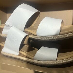 Lucky brand White Leather Women's Sandals